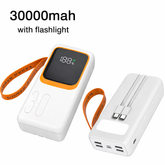Moshuo 30000mAh Super Fast Charging Power Bank 100W – Original Lithium Battery with LED Display & Type-C Cable