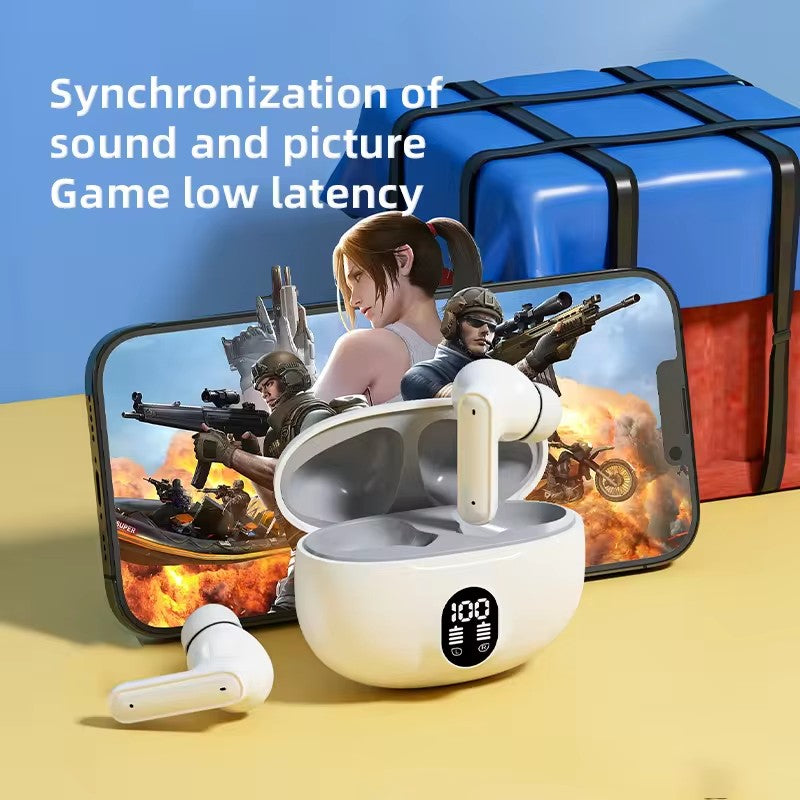 Professional Display Earbuds STEREO 895B Wireless Bluetooth Earbuds | Mic in-Ear Headphones with LED Display | Type C Fast Charging | Bluetooth 5.3 for Android/iPhone