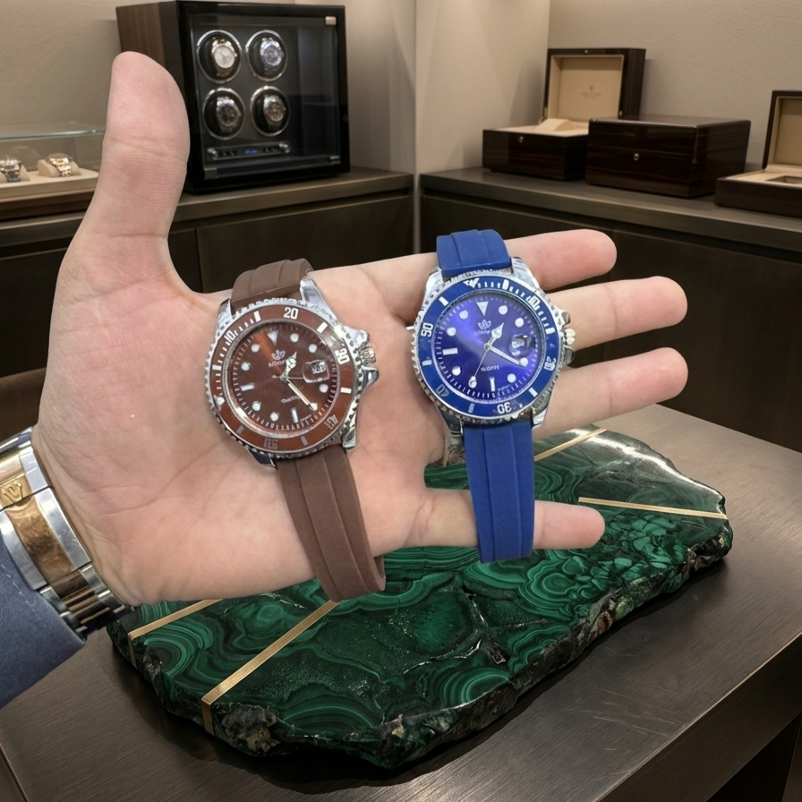 Mens Luxury Sports Wristwatch Stylish Design With Durable Silicone Strap | Blue