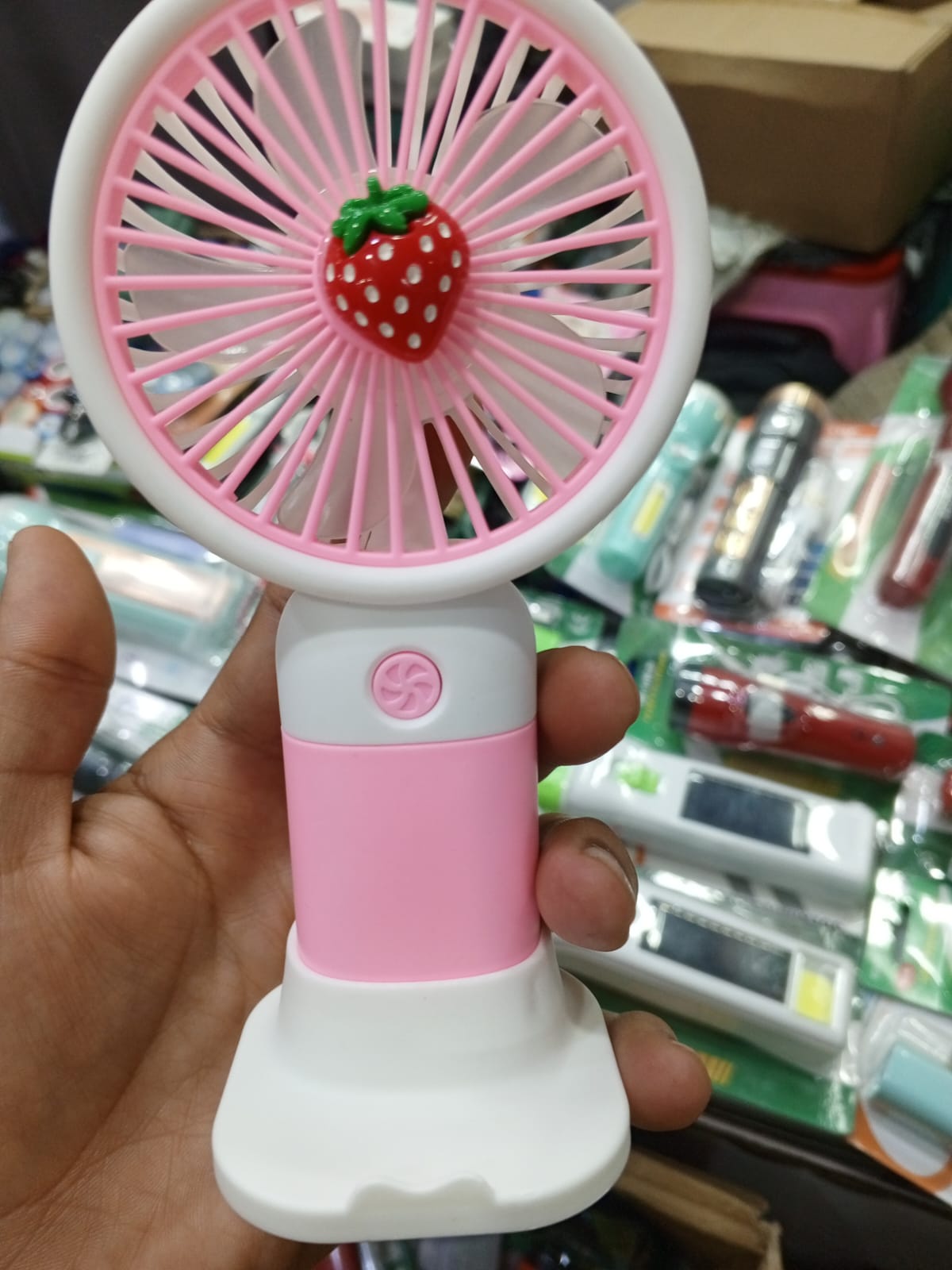 Rechargeable Mini Handy Fruit Character Fan Portable USB Cooling Fan Cute Design Handheld Fan for Kids and Travel