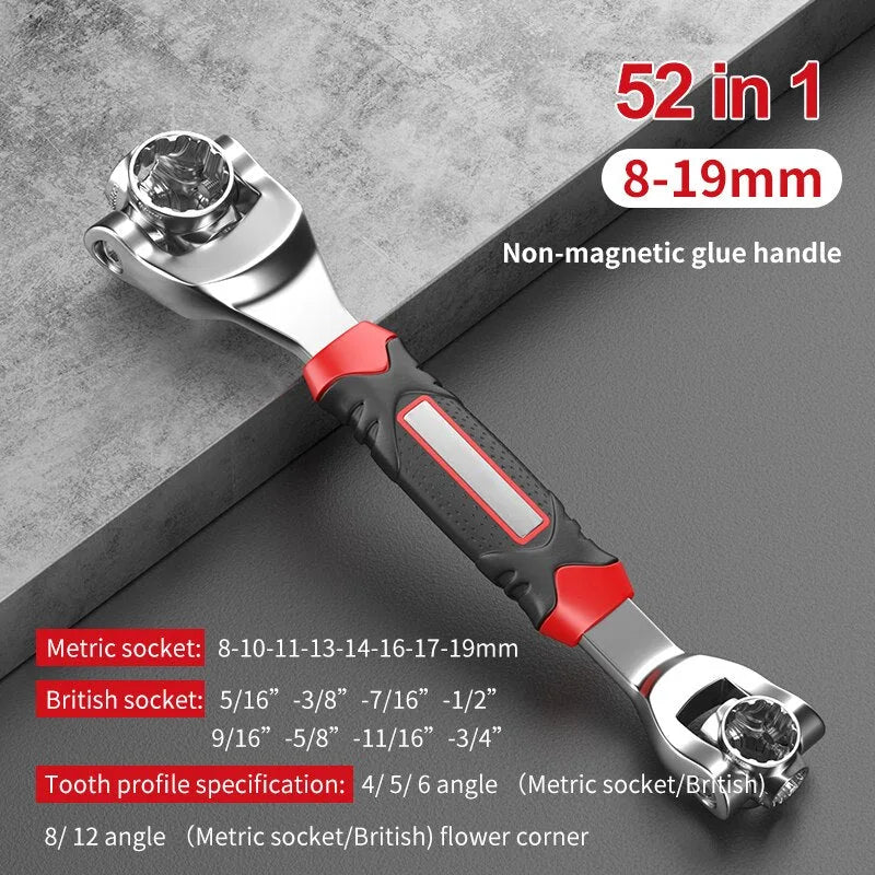 48-in-1 Multi-Socket Wrench, Universal Hand Tool with 360° Rotating Head + Free Home Delivery